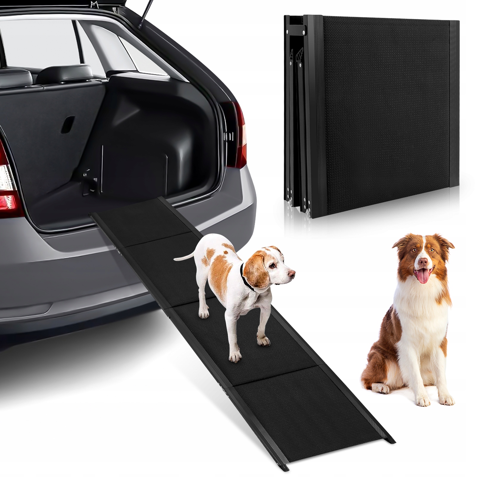 Levně Skládací Rampa Pro Psy Do Auta A Terénních Vozidel 180x50cm, stabilní, protiskluzová