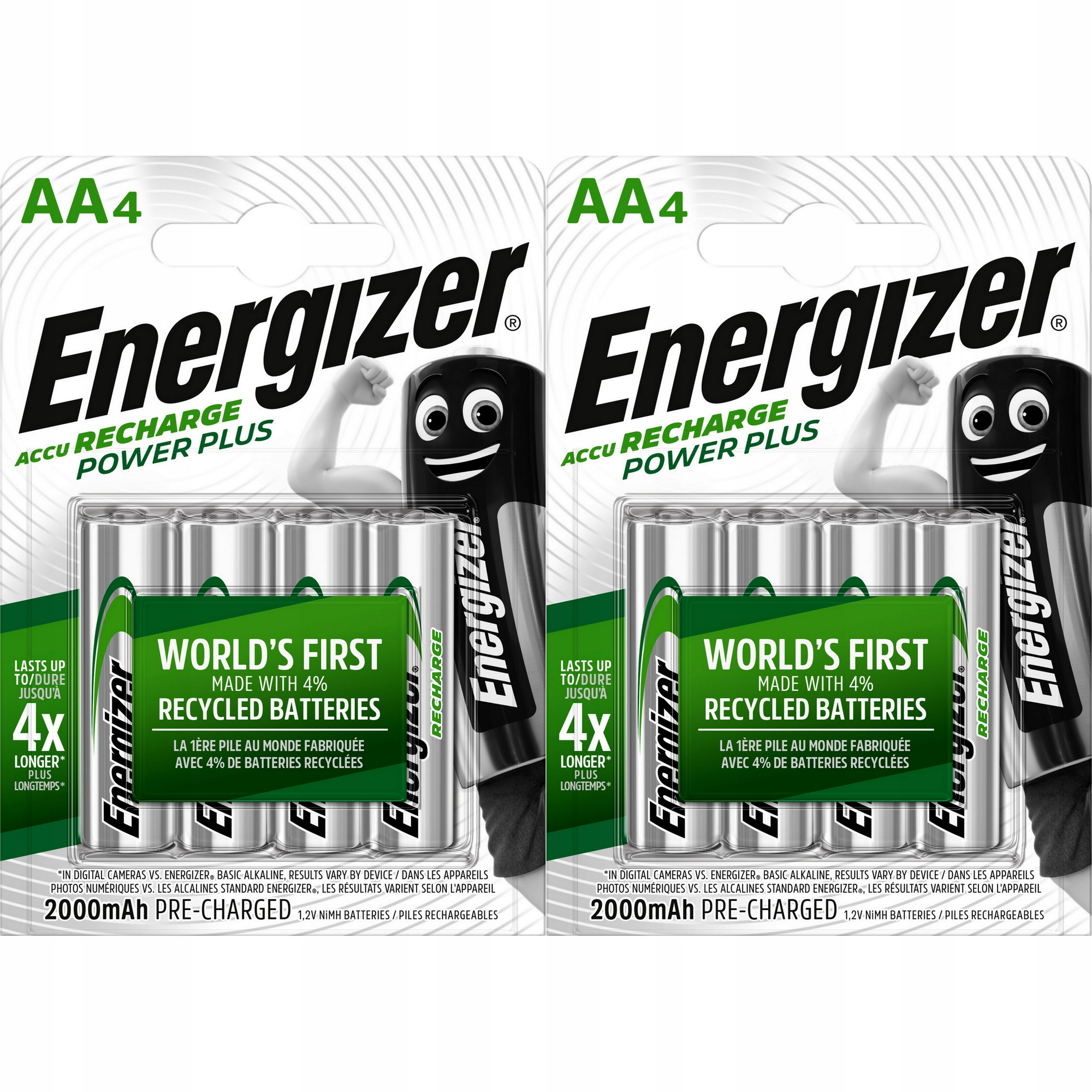 Akumulatorki baterie Energizer Recharge Aa R6 8 szt. 2 x 4 do ładowania