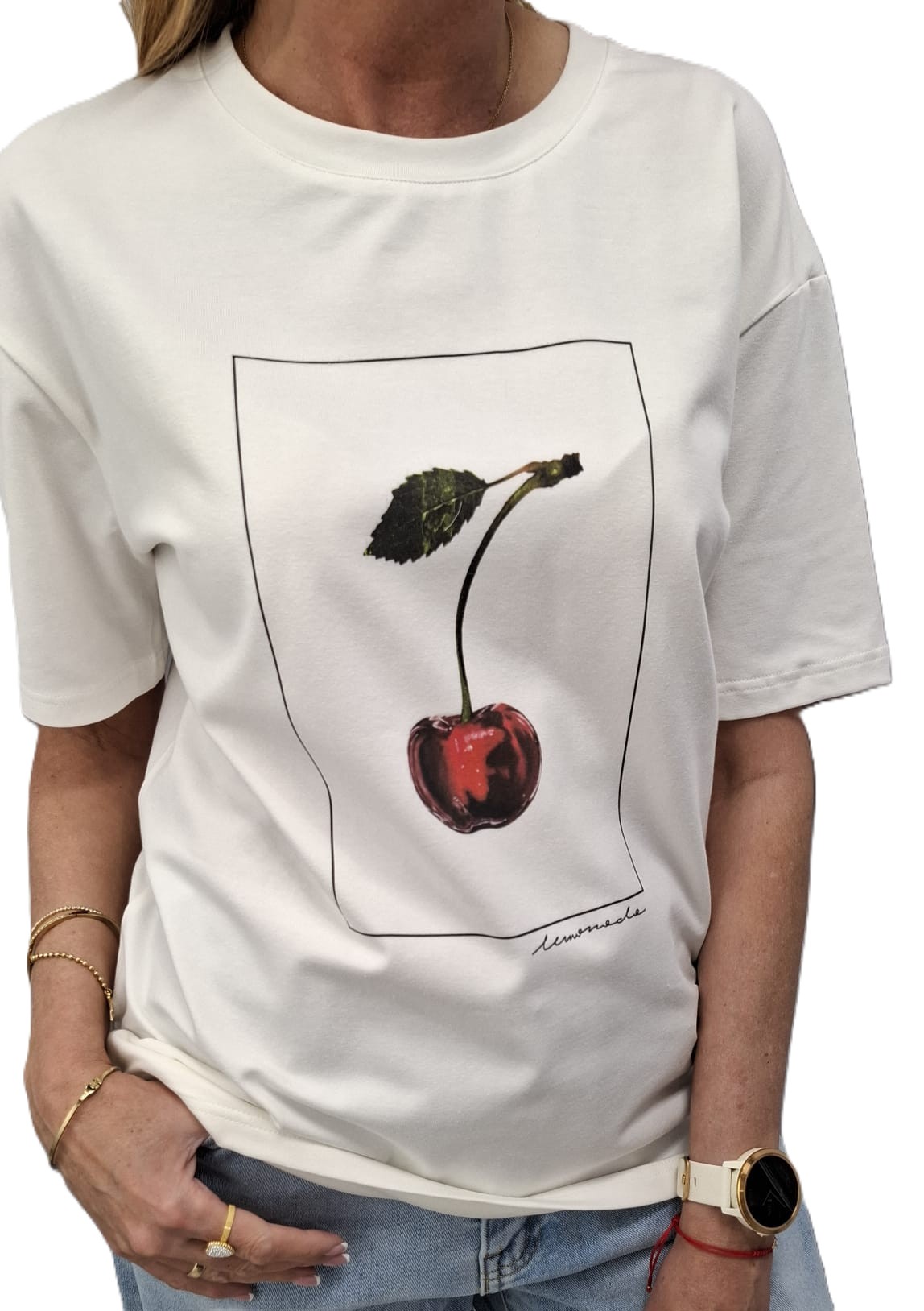 Lemonada Tričko Mikina s potiskem Bílá Ecru Novinka