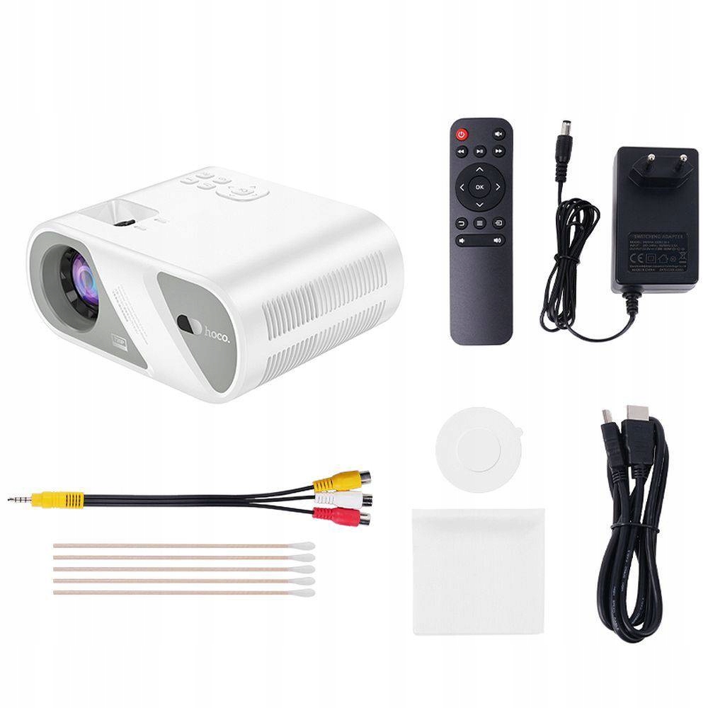 Hoco Projektor Wi-Fi Bluetooth 720P Dt1 biely
