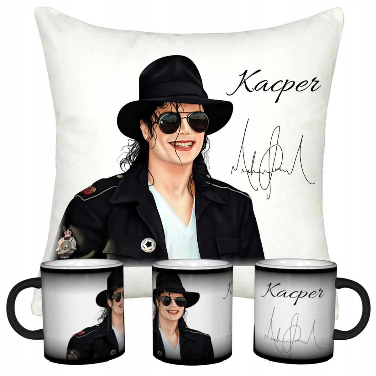 

Zestaw Michael Jackson Magiczny Kubek Poduszka