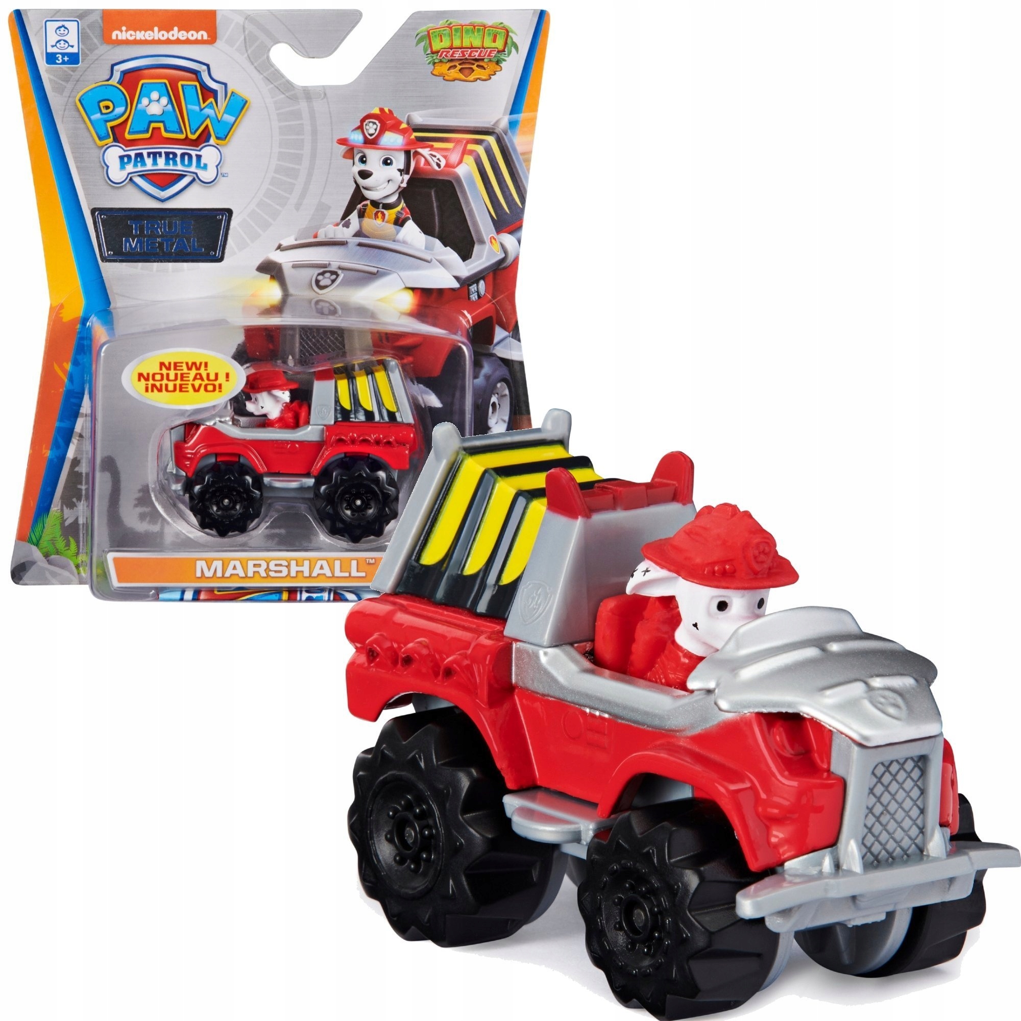 

Psi Patrol Marshall Pojazd Metalowy Z Figurką Dino