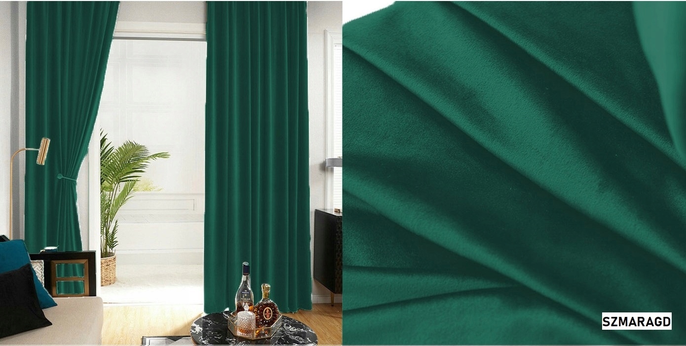 GRUBA ZASŁONA VELVET 140x240 WELWET WELUR NA TAŚMĘ Materiał welur