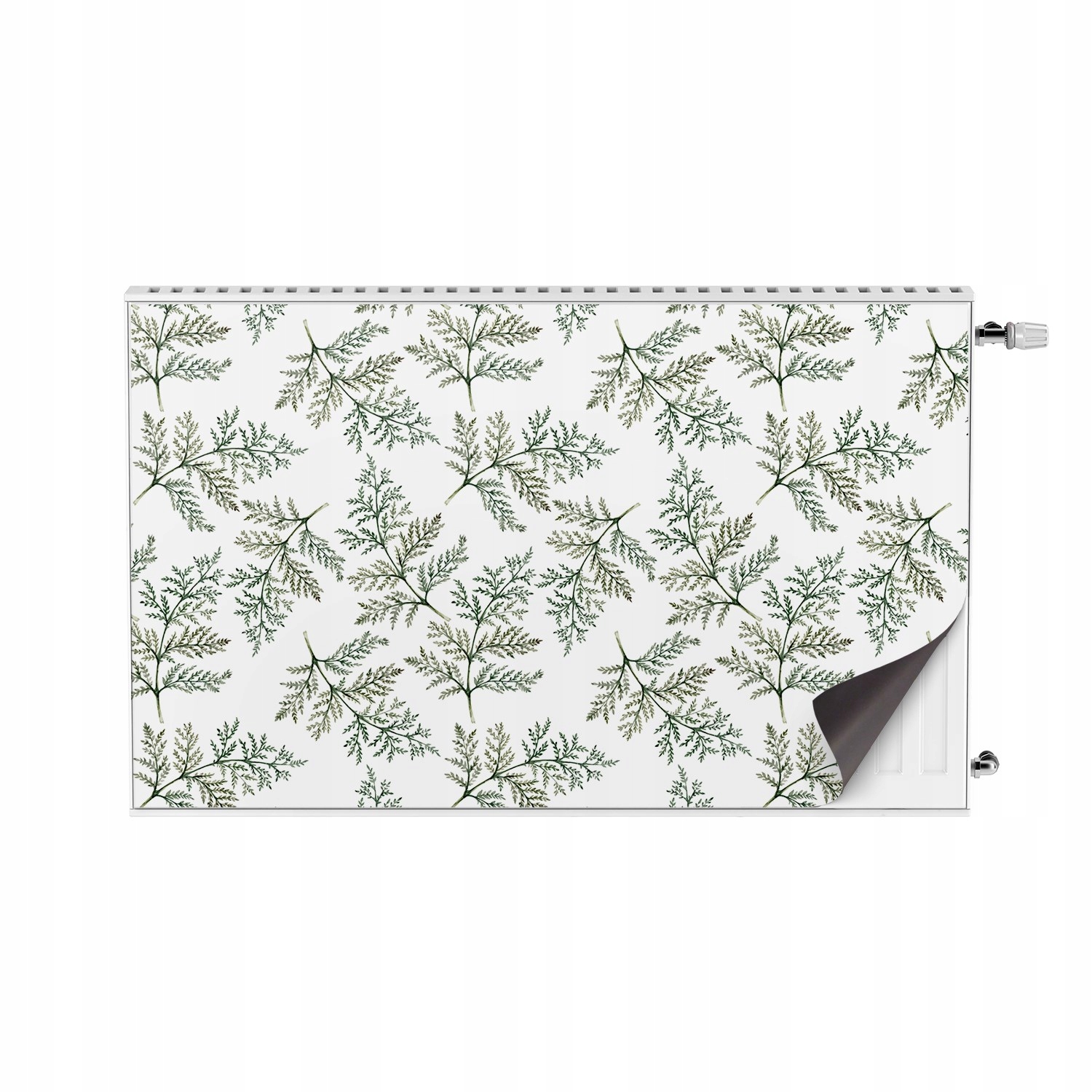 Na radiátor je ozdobný magnet, který slouží jako ozdobný kryt Větve rostlin