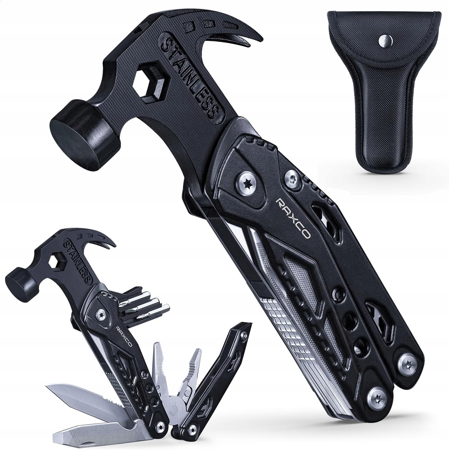Raxco Multitool 15w1 Młotek Szczypce Dla Taty Mężczyzny Outdoor