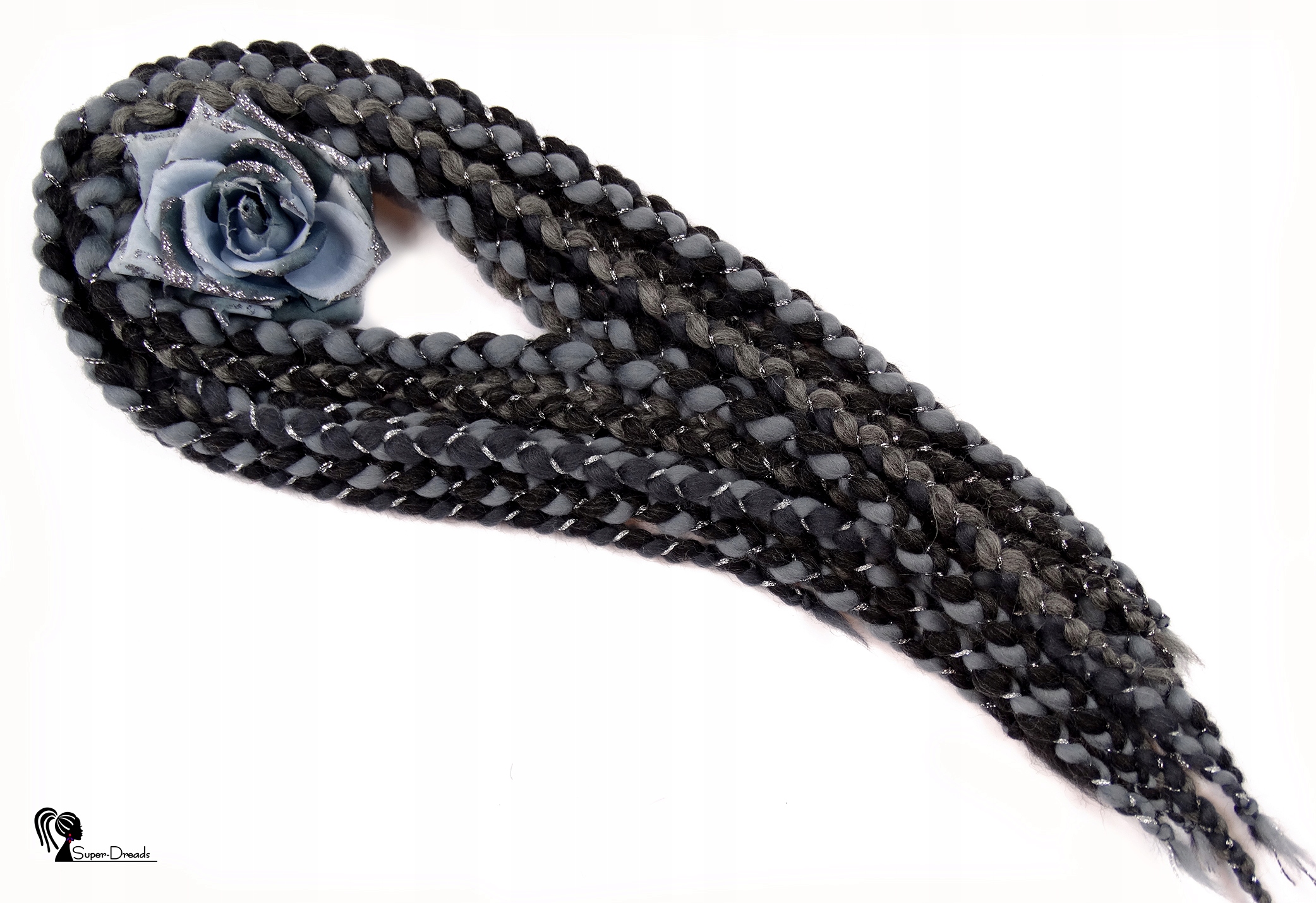 Vlněné copánky Opakovaně Použitelné Handmade, šedé, Šedý Soul, 5 kusů