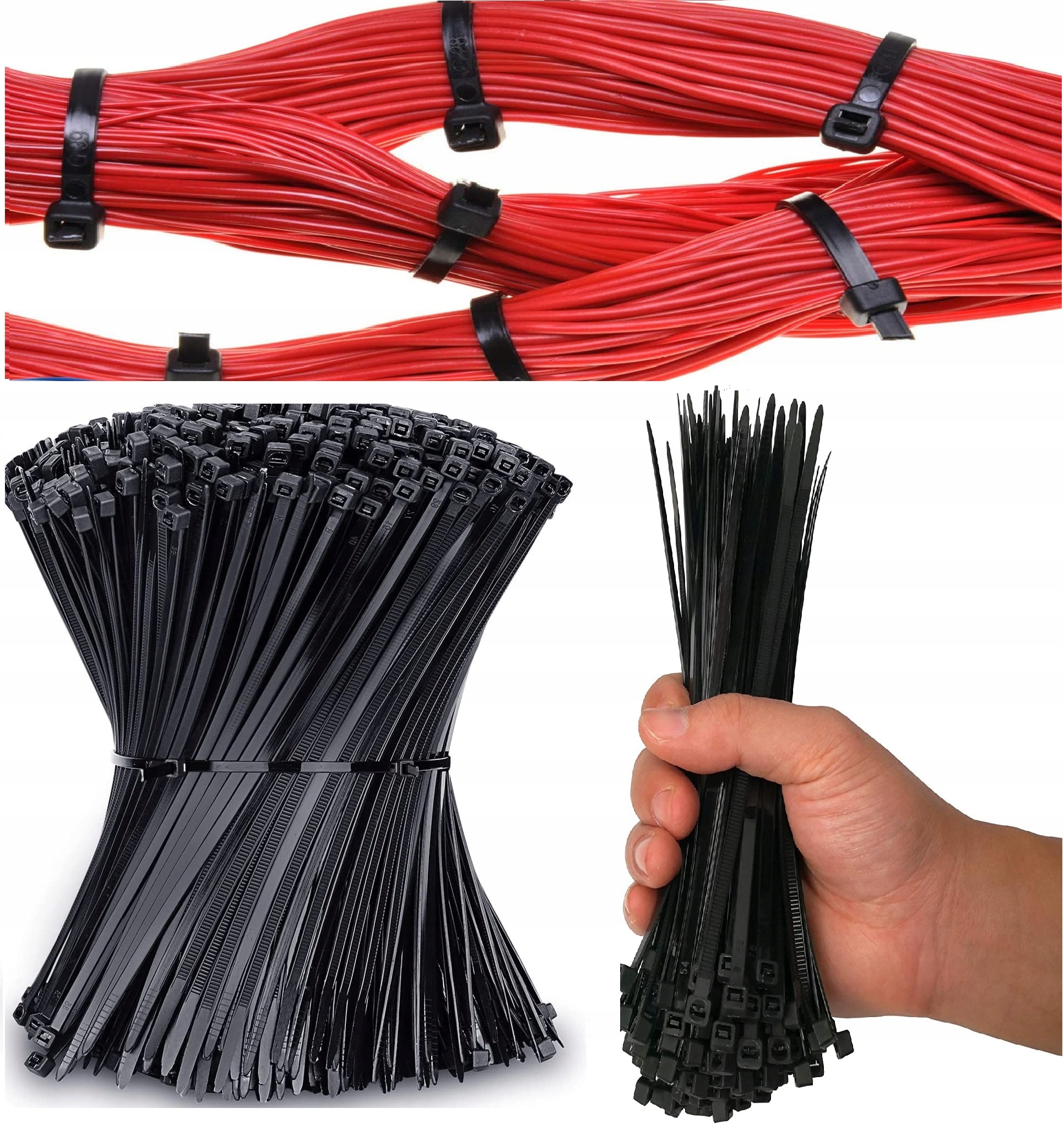 3.6x200 OPASKI ZACISKOWE KABLOWE ZIPERKI TRYTKA UV