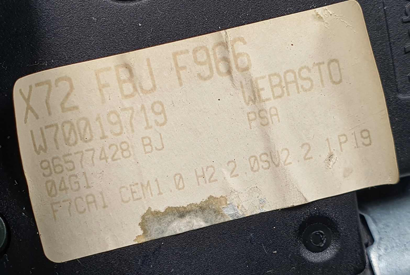 SILNICZEK PANORAMY CITROEN C5 III X7 96577428BJ Part number 96577428BJ