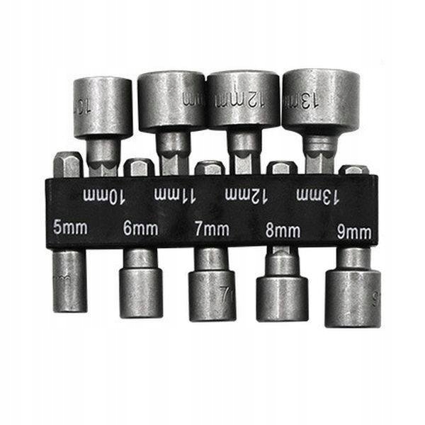 Klucze Nasadowe 5-13mm 9 szt. Uniwersalne Nasadki do Odkręcania Warsztatowe