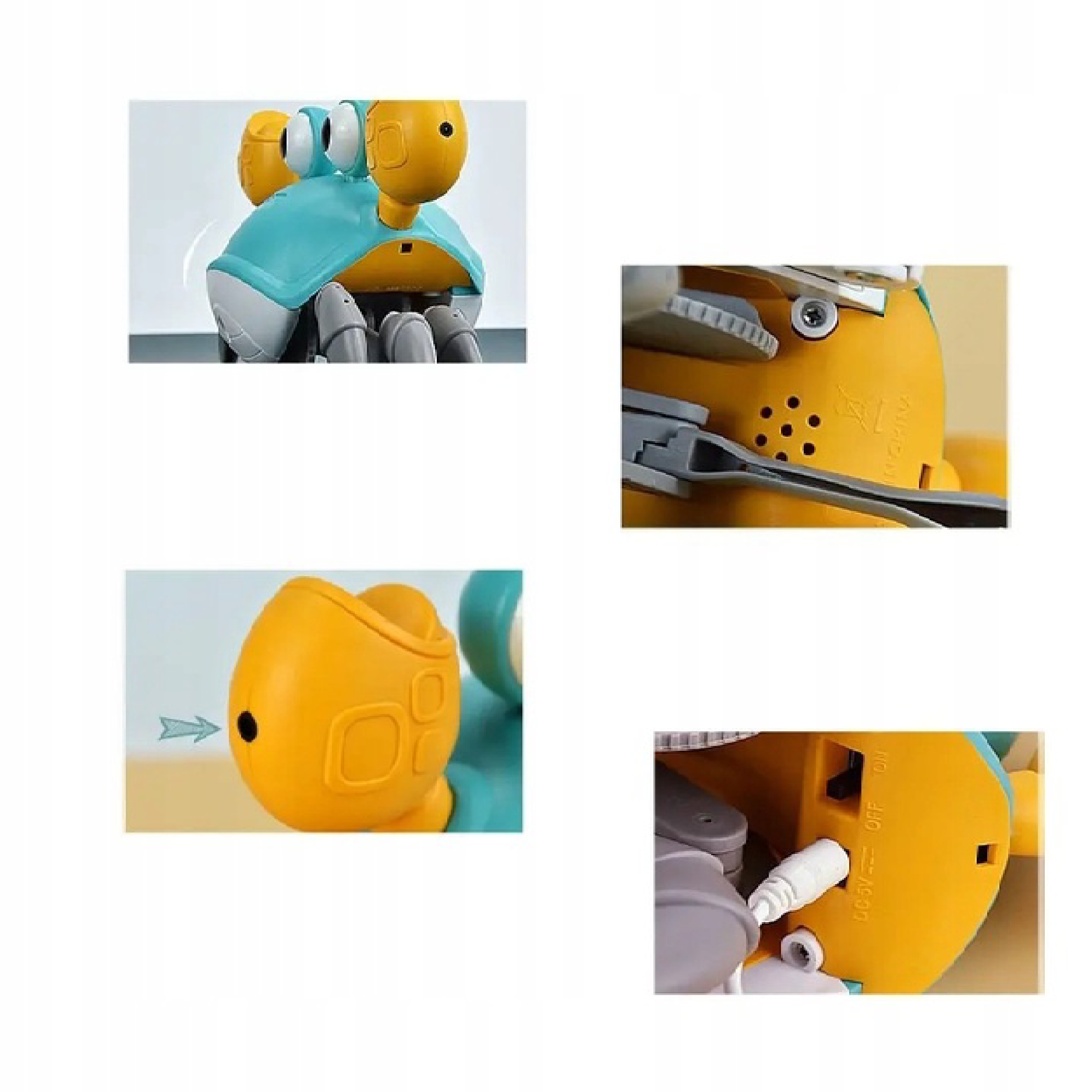 ELEKTRONICZNA INTERAKTYWNA ZABAWKA LED PEŁZAJĄCY KRAB Z DŹWIĘKIEM Stan opakowania oryginalne