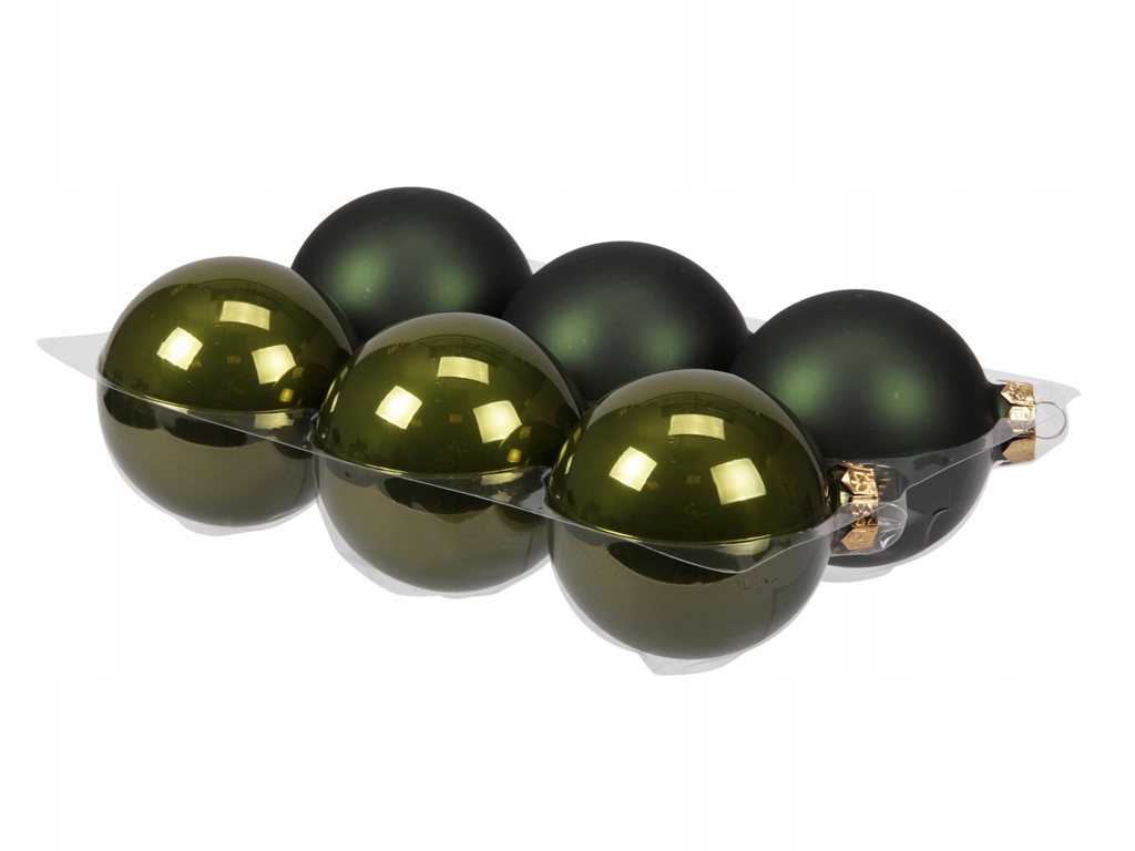 

Szklane Bombki Bombka Ze Szkła 8cm 6szt Oliwka