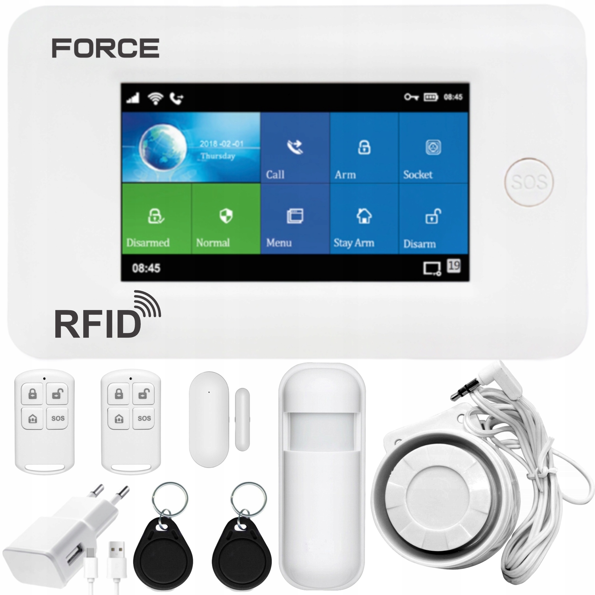 Bezdrátový alarm GS-106 Gsm WiFi s aplikací Tuya sada Syrena, ovladače