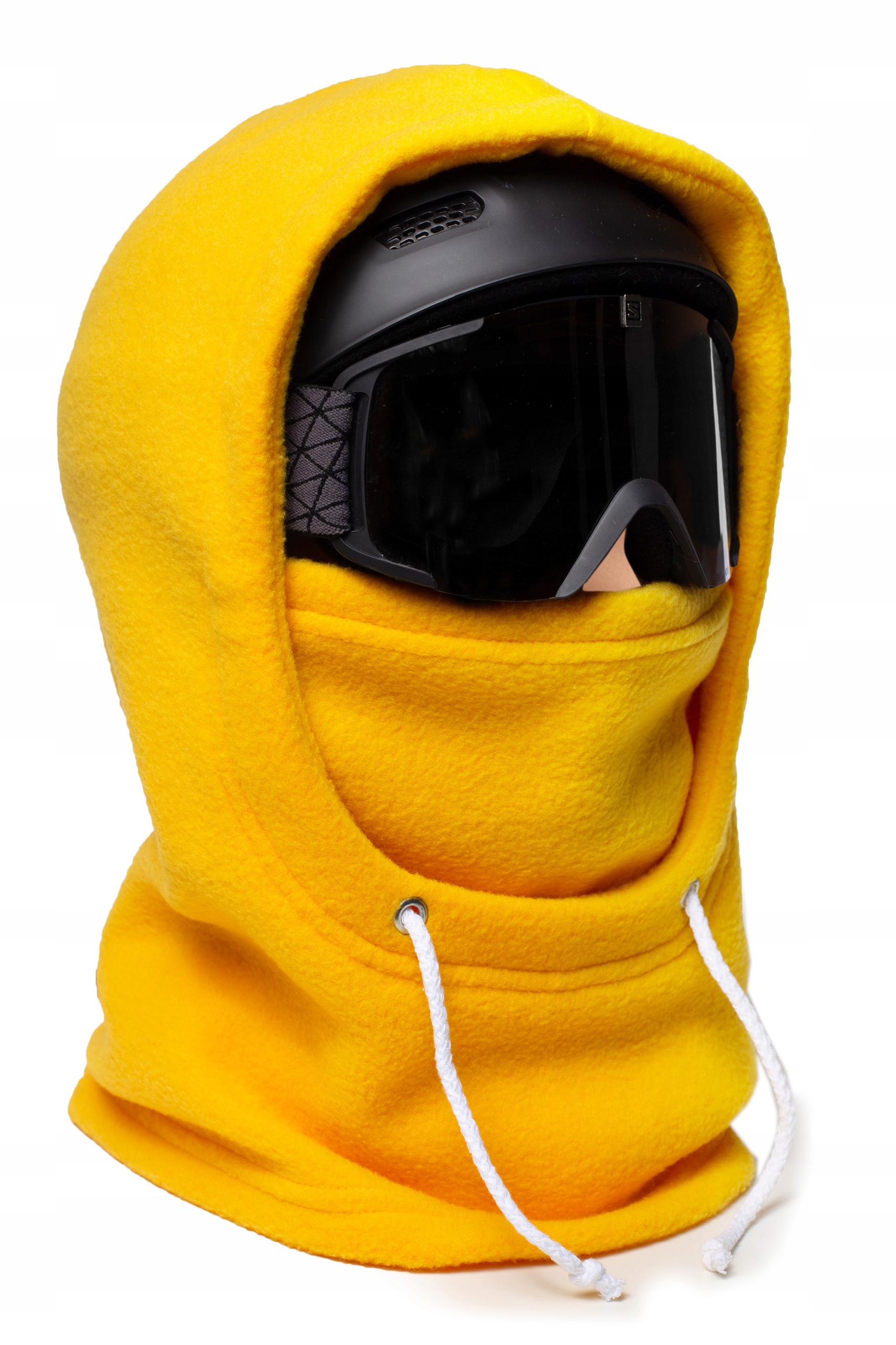 Kominiarka na kask kaptur snowboard narty żółta