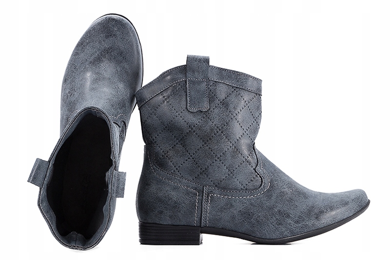 KORNECKI 4919 BOTKI DZIEWCZĘCE KOZACZKI WIOSENNE granatowe