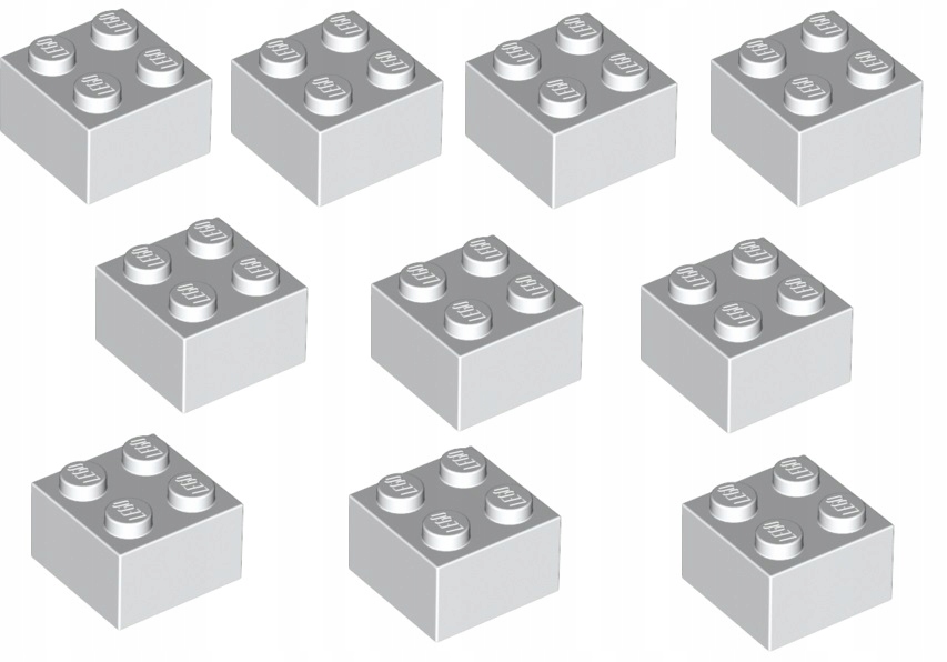 

Lego Belka 2x2 biały 300301 3003 - 10 szt
