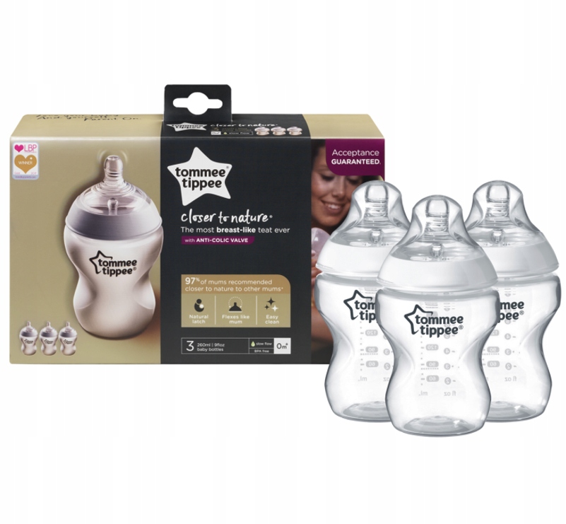 

Tommee Tippee Butelka Anytkolkowa 3 x 260ml 0m+