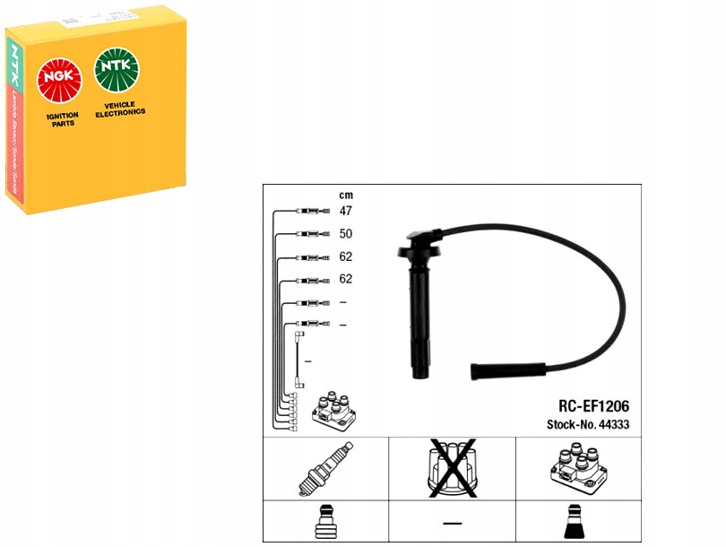 NGK44333 Výškové Kabely Subaru 2,0/2,5 95- Asistent řidiče #33