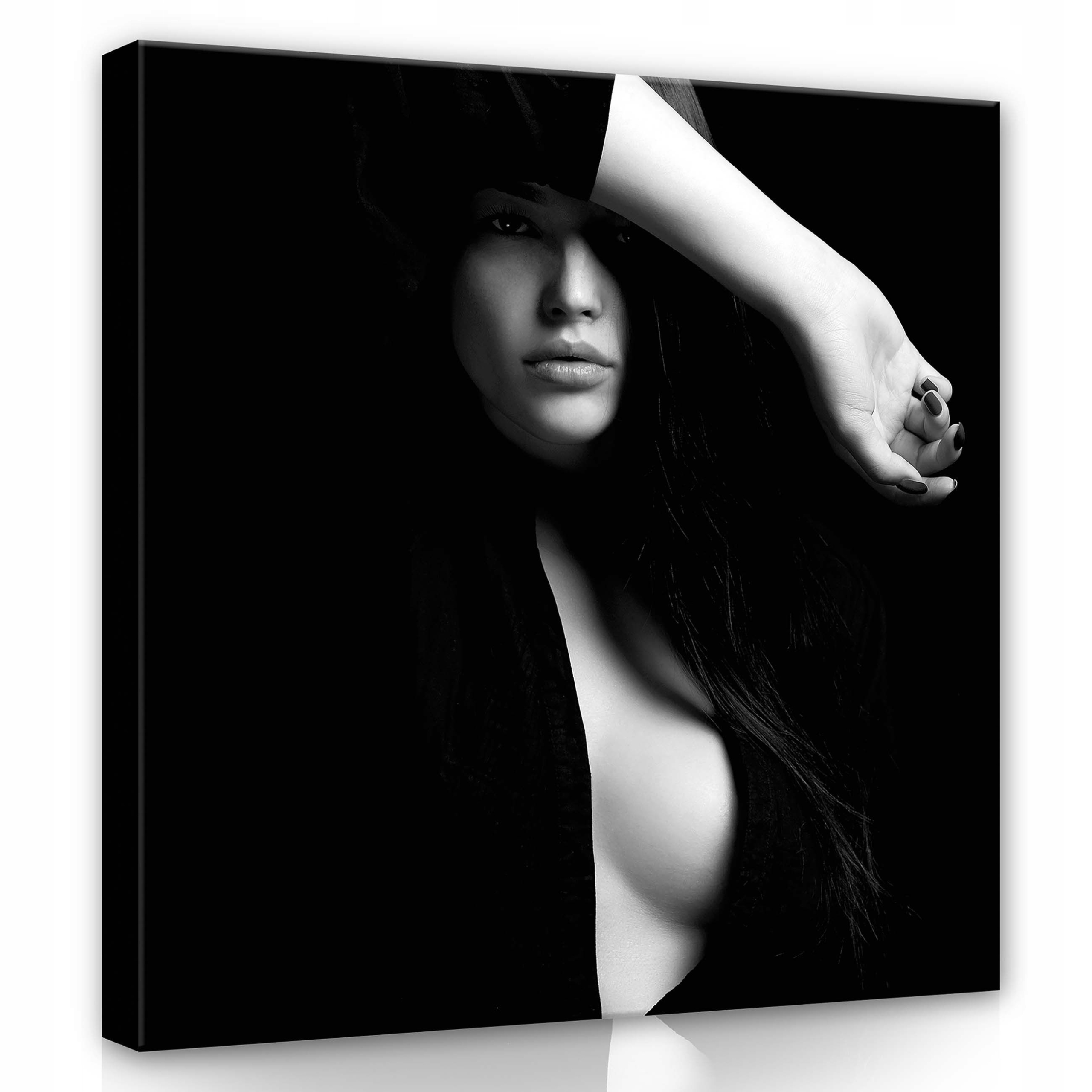 Obraz 80x80 Černobílý portrét žena smyslnost drama tajemnost