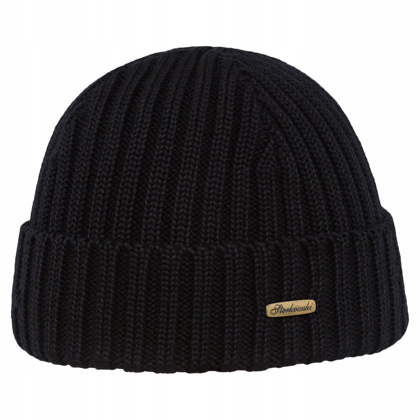

Zimowa Beanie Z Wełny Merynosa Męska Damska Czarna