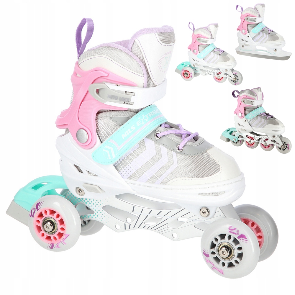Nastavitelné kolečkové Kolečkové Brusle s gumovými kolečky 4 v 1 Kolečkové brusle Brusle Na Led Brusle 2v1 pro děti