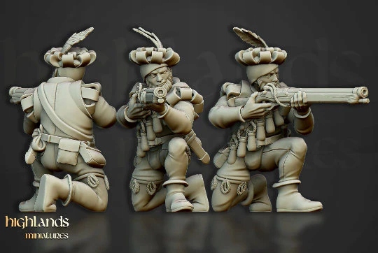 Highlands Miniatures Handgunners/ Arquebusier Unit Rodzaj zestaw