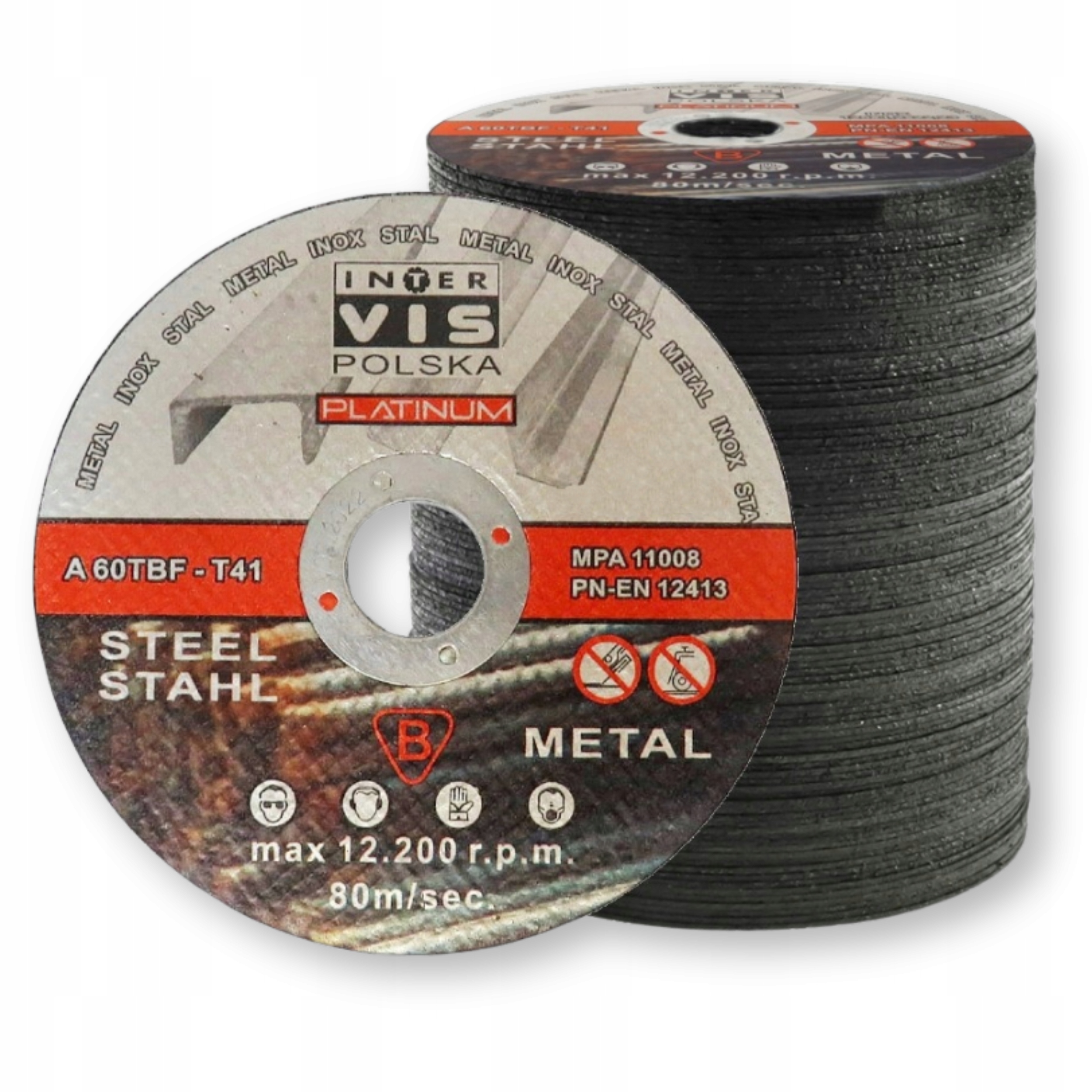 Tarcza Do Cięcia Metalu Stali 125x1,6 Inox Mocne 100 szt