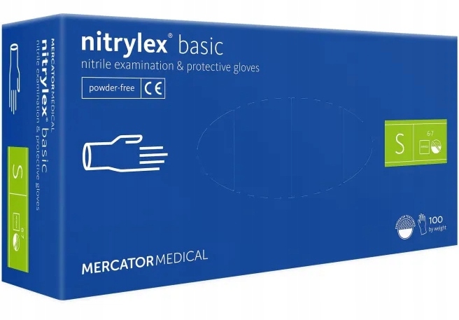 Rękawice Nitrylowe 100 szt. Nitrylex Basic Dark Blue 7-S - 10 kpl.
