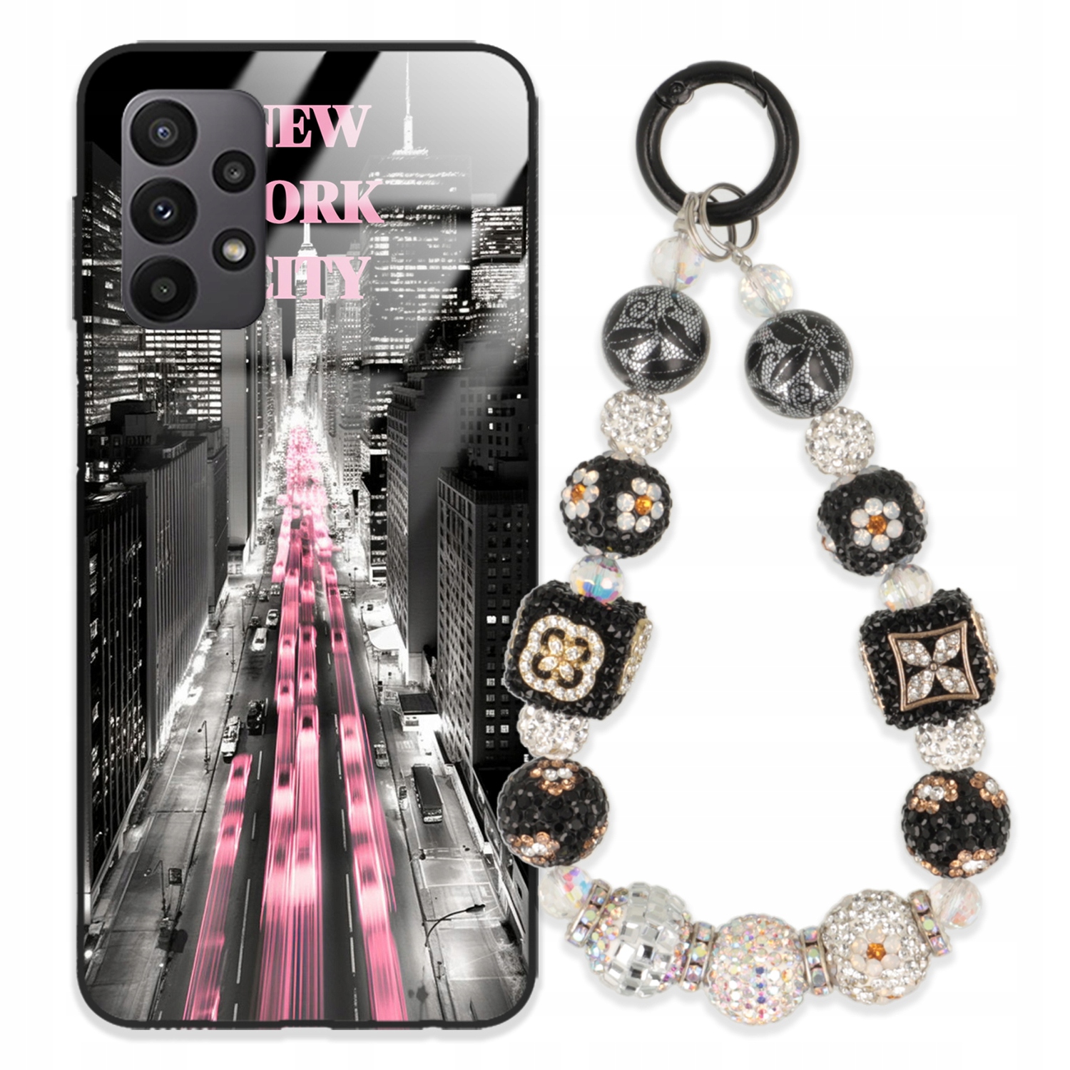 Puzdro Na Samsung A23 4G Glass Kľúčenka Elegantné Prémiové Dizajnové Puzdro