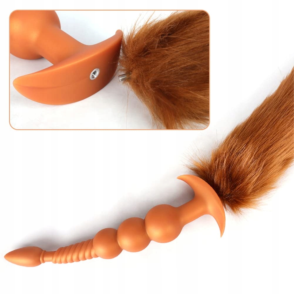 FOXTAIL Korek Analny Z Odłączanym Ogonem Silikonowy Dla Par Cosplay — miniatura 2