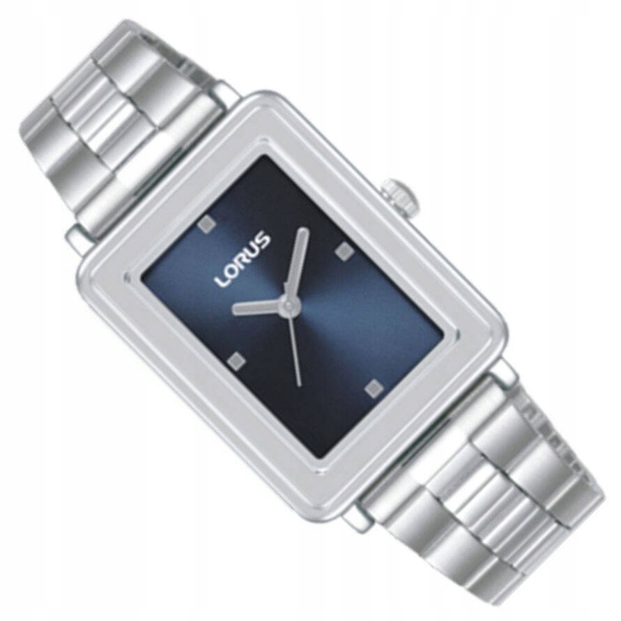 Ocelové Dámské Modré Obdélníkové Klasické Hodinky Lorus RG295XX9