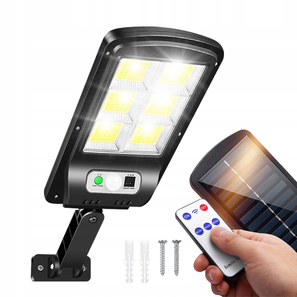 

Lampa Solarna Uliczna Latarnia Czujnik Ruchu Pilot