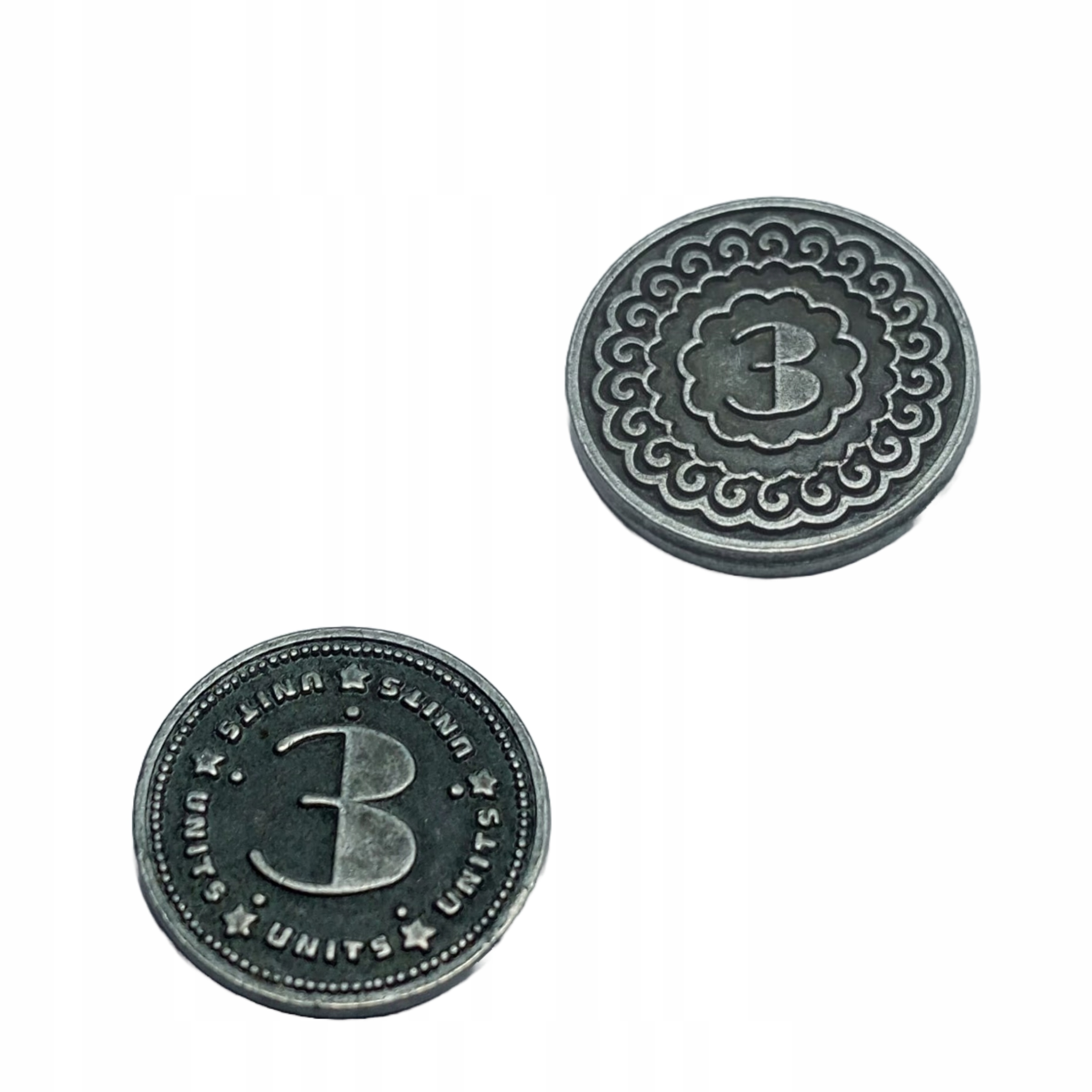 ZESTAW 3 SREBRNYCH UNIWERSALNYCH METALOWYCH MONET Producent Drawlab