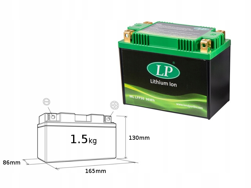 Landport Batéria Lítium-ionový LIFEPO4 LFP30 (ML LFP30) (165X86X130) (96