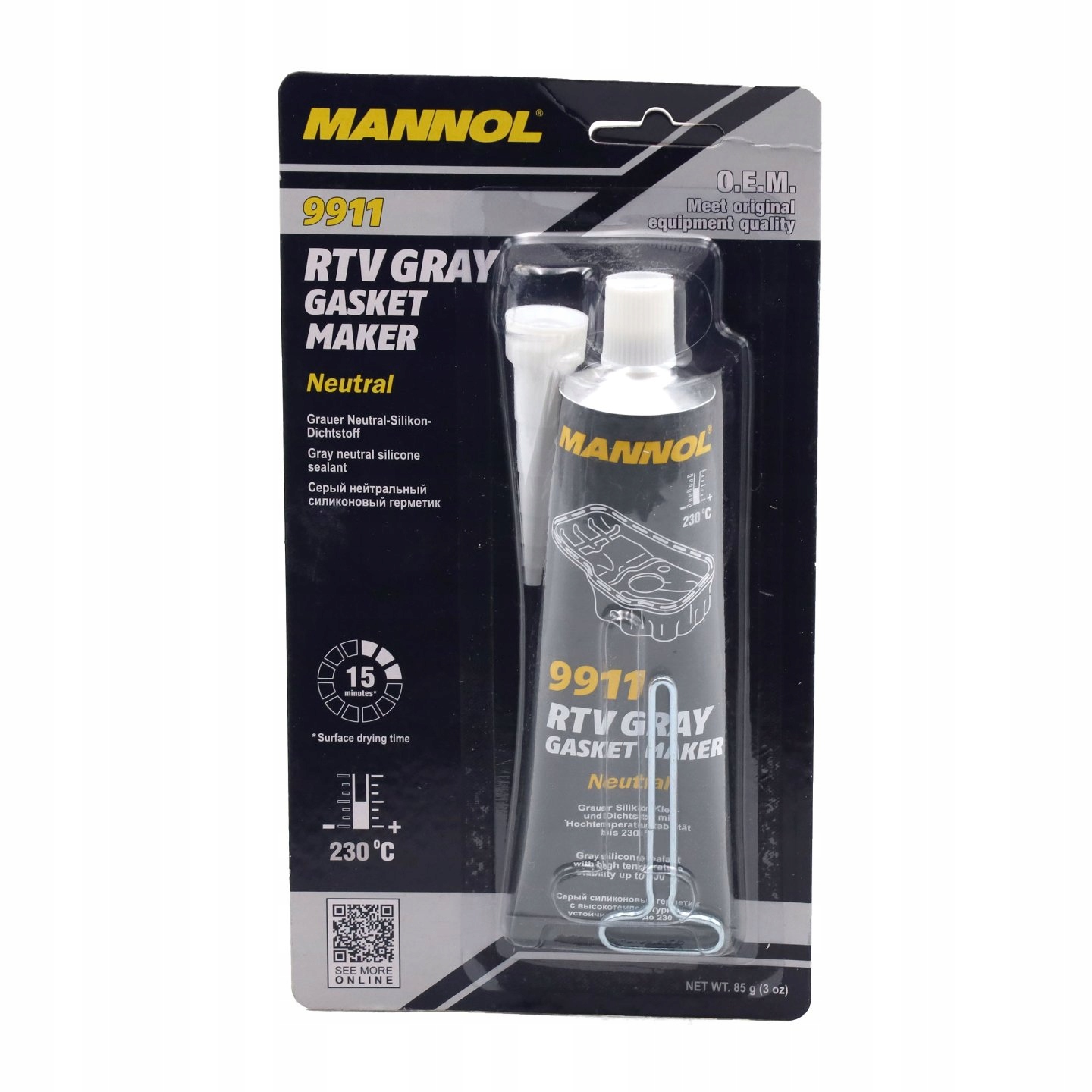 

Silikon Mannol 9911 Szary Neturalny 230C 85g