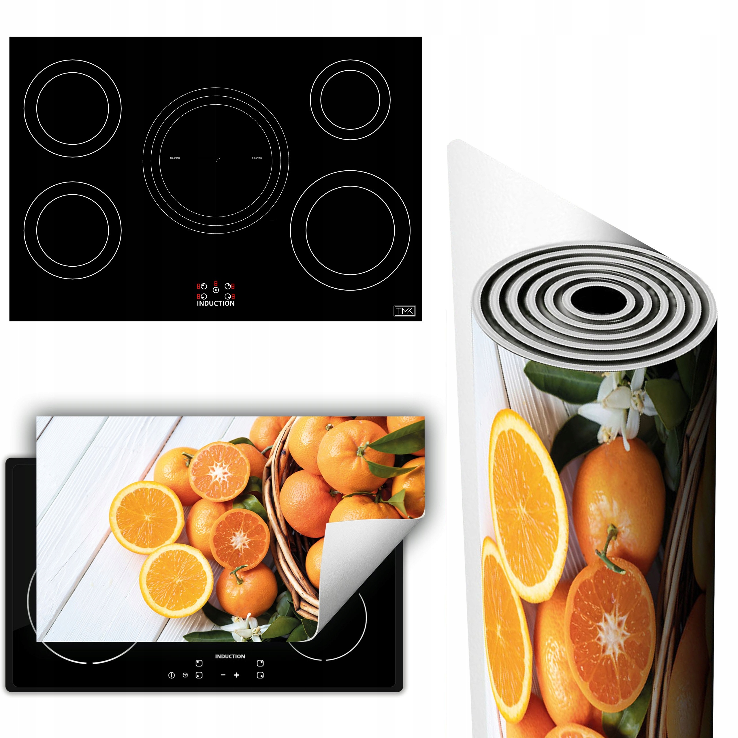 Vinylová Podložka Na Ochranu Kuchyňské Desky 90x52 Oranžová dřevo