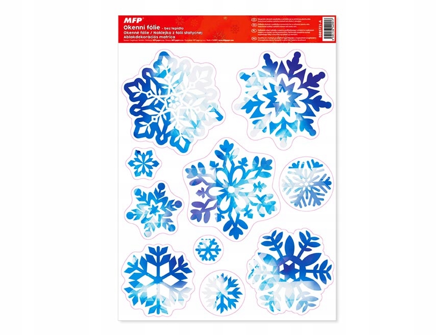 

Naklejka Bożonarodzeniowa Z Folii Śnieżynki Wz A