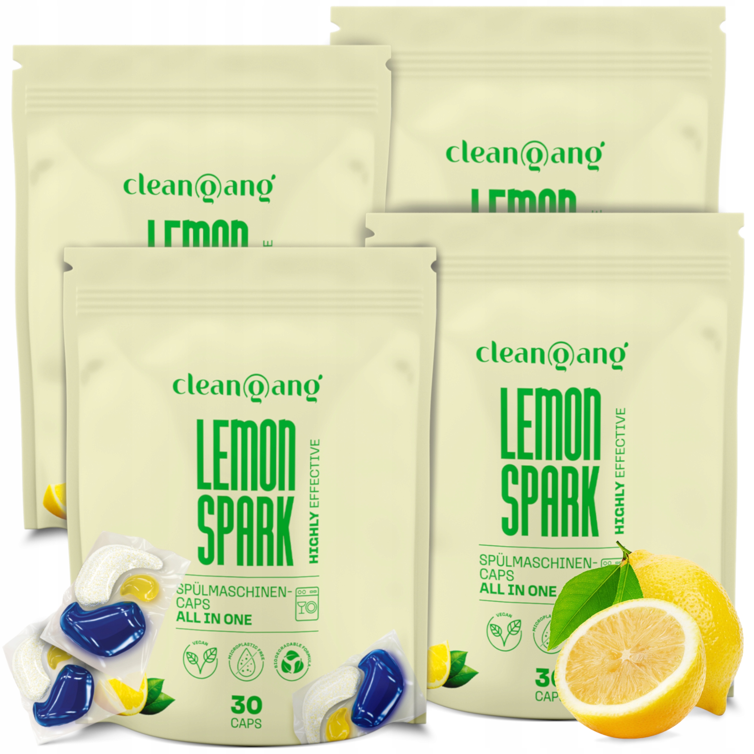 Kapsułki Tabletki do zmywarki All in One Lemon 120szt Power niemieckie 12w1