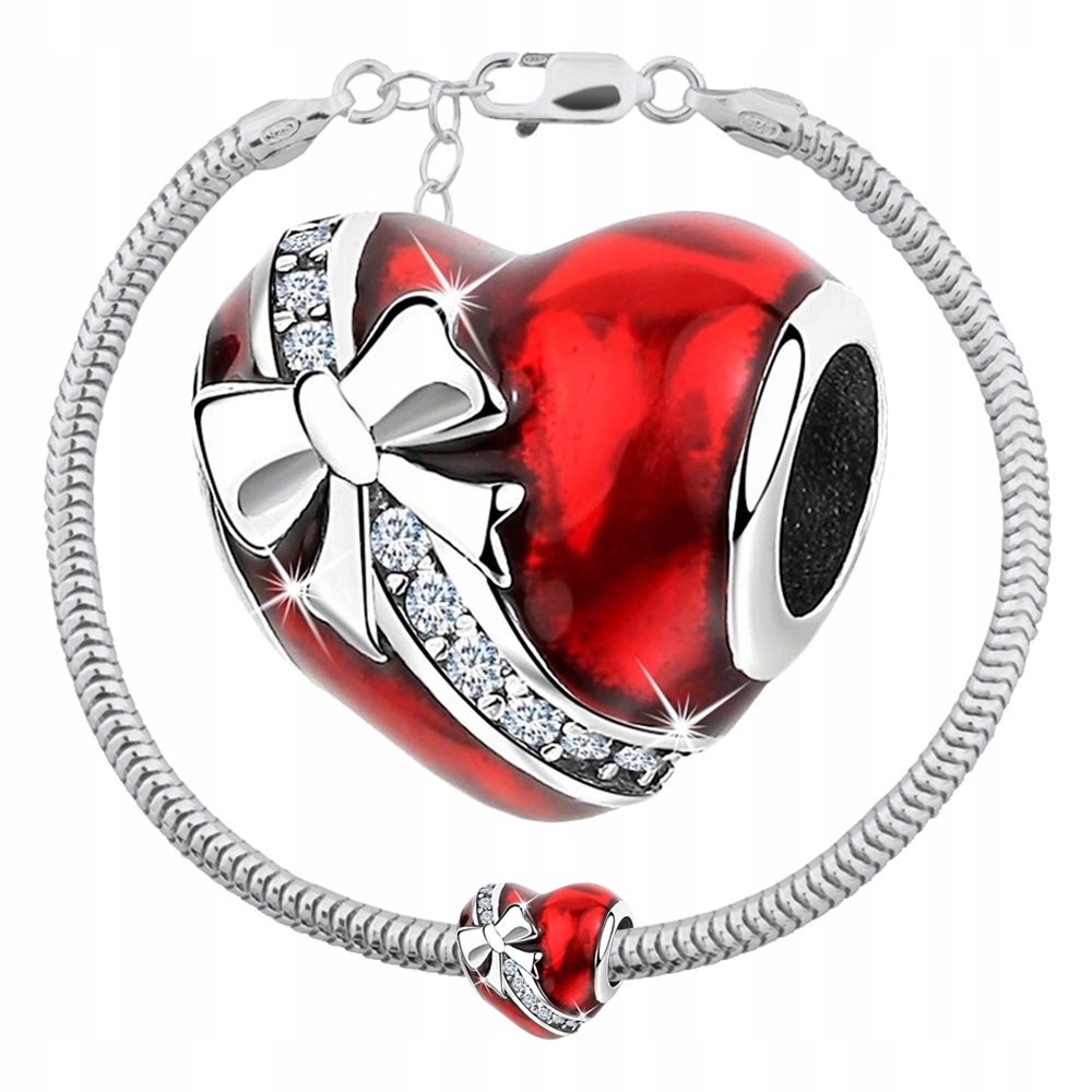 

Charms Serce Bransoletka Zestaw Zawieszka Beads