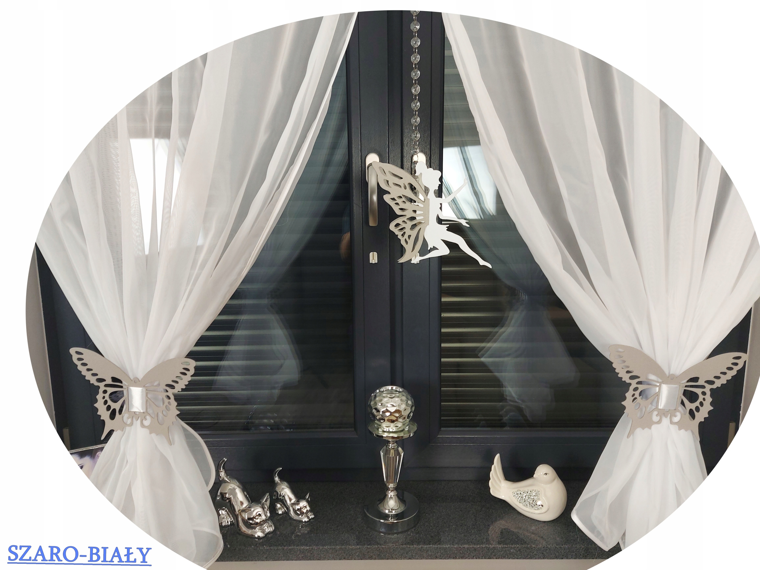 ZAWIESZKA AŻUROWA AŻUR ELF WRÓŻKA SKRZYDEŁKA OZDOBA GIRLANDA AKRYLOWA Marka inna