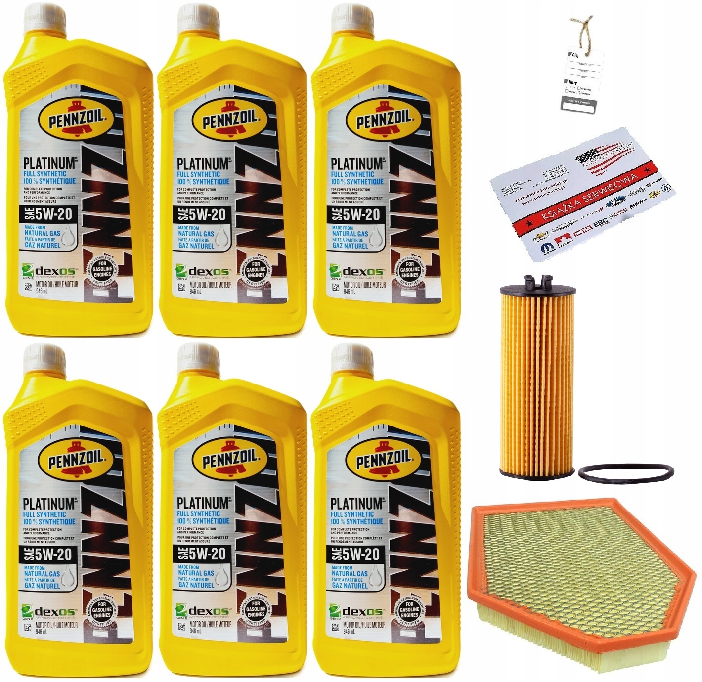 Pennzoil 5V20 5,7 L Filtry Chrysler 300 3,6 2013