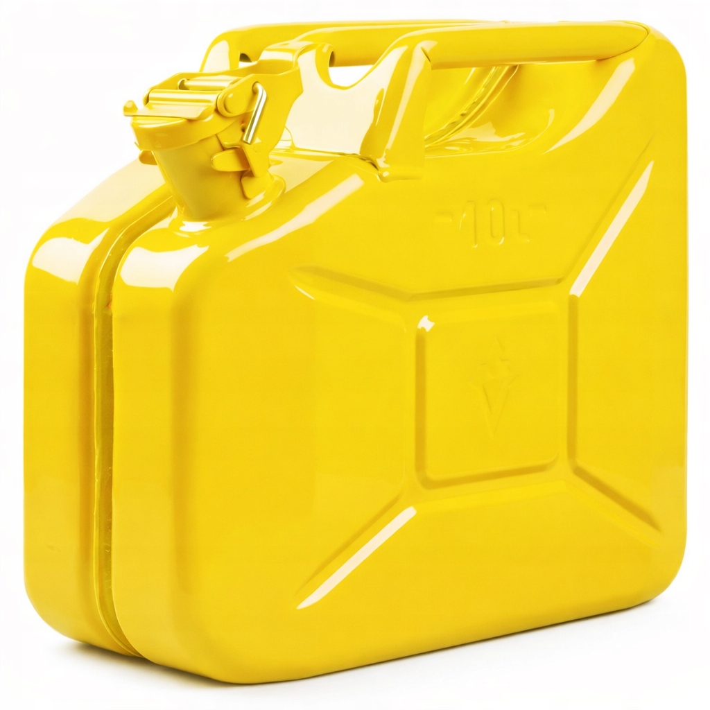 Kanystr na palivo benzín diesel olej ocelový žlutý 10L Valpro