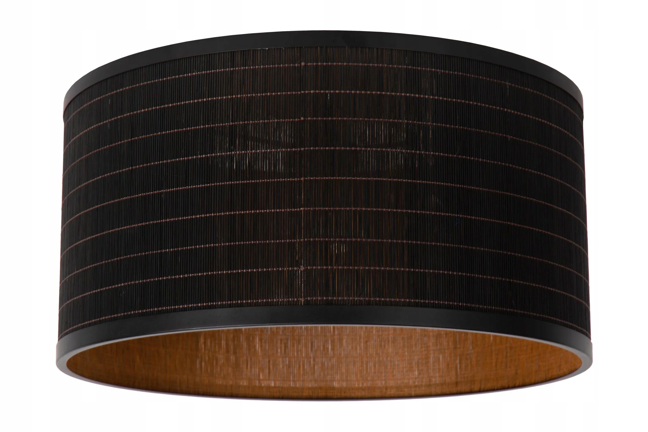 Stropní svítidlo bambusová černá hnědá kulatá 40 cm do obývacího pokoje Lucide
