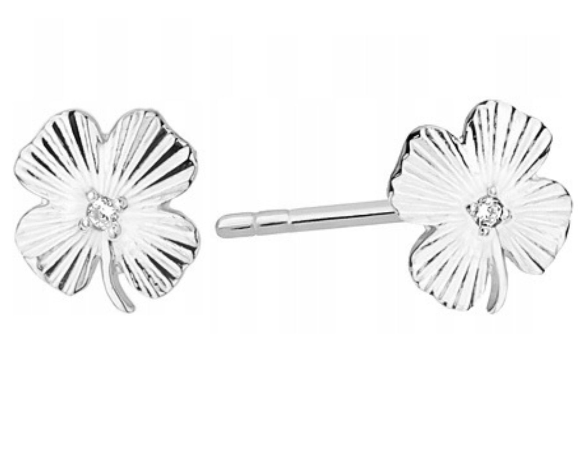 Náušnice s brilianty z bílého zlata