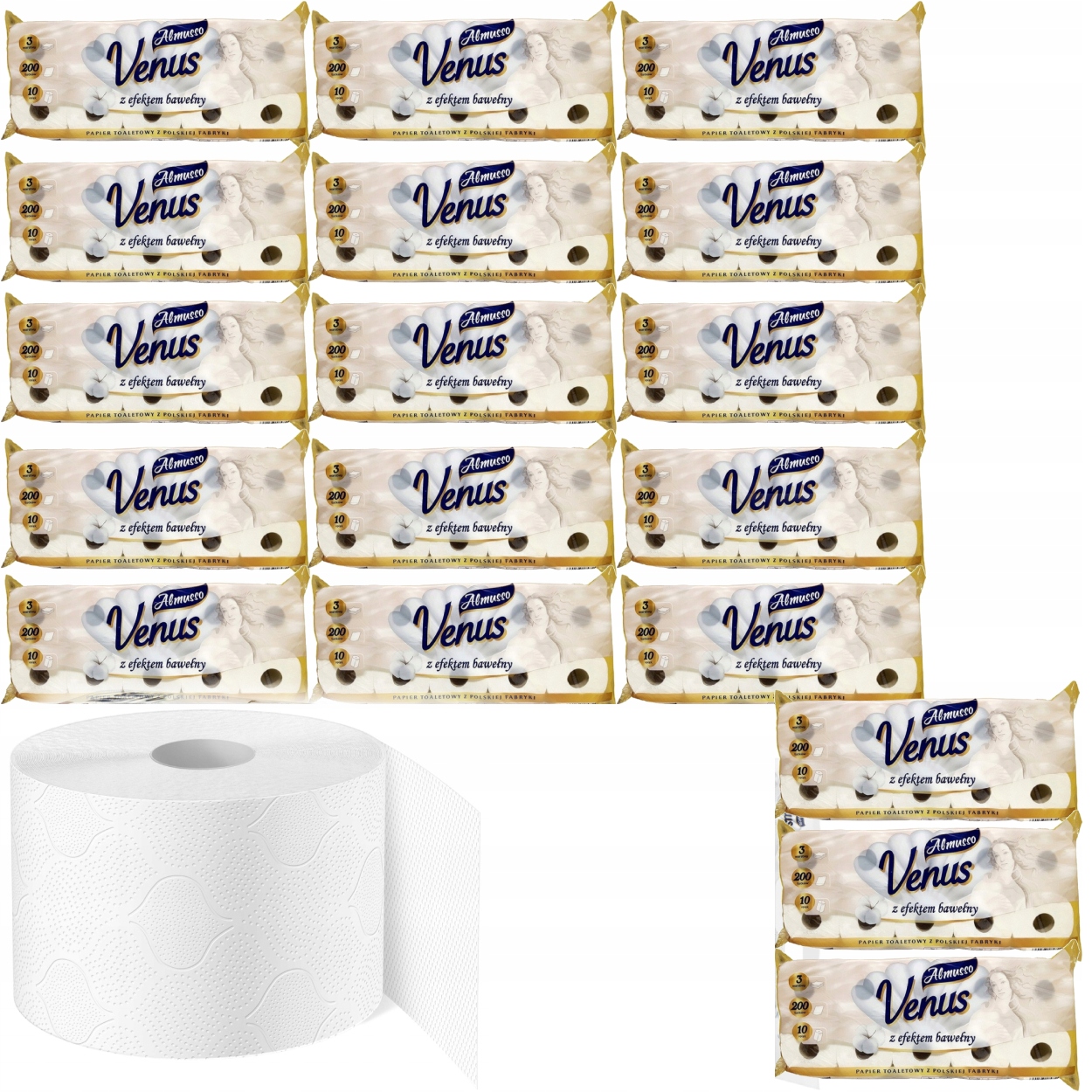 Toaletný Papier 180 Roliek 3-VRSTVOVÝ Delikátny 25 Metrov Garden_Maker