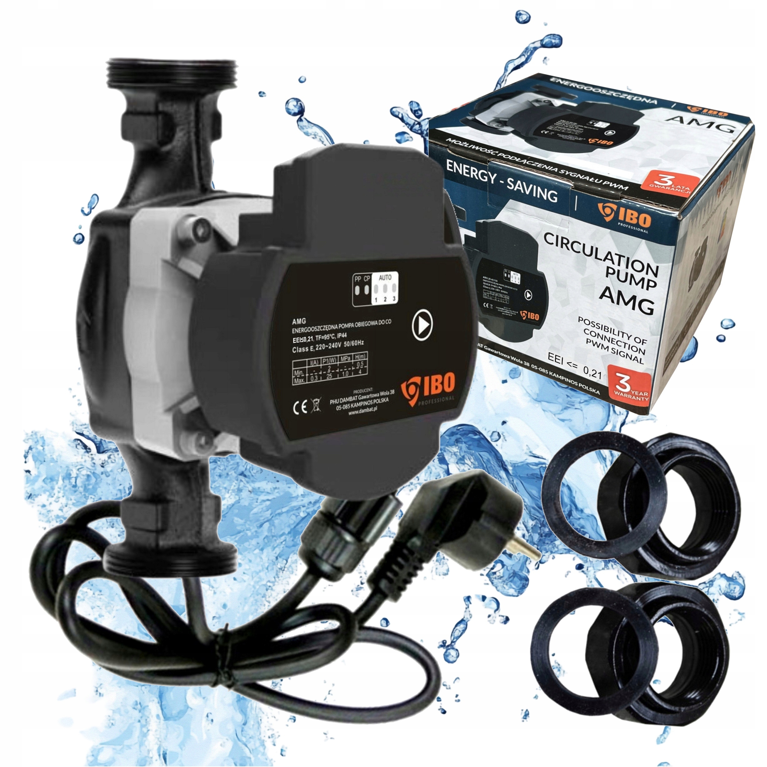 Ibo Obehová Pumpa Amg 32-80/180 1 1/4" Energeticky Úsporný Kábel