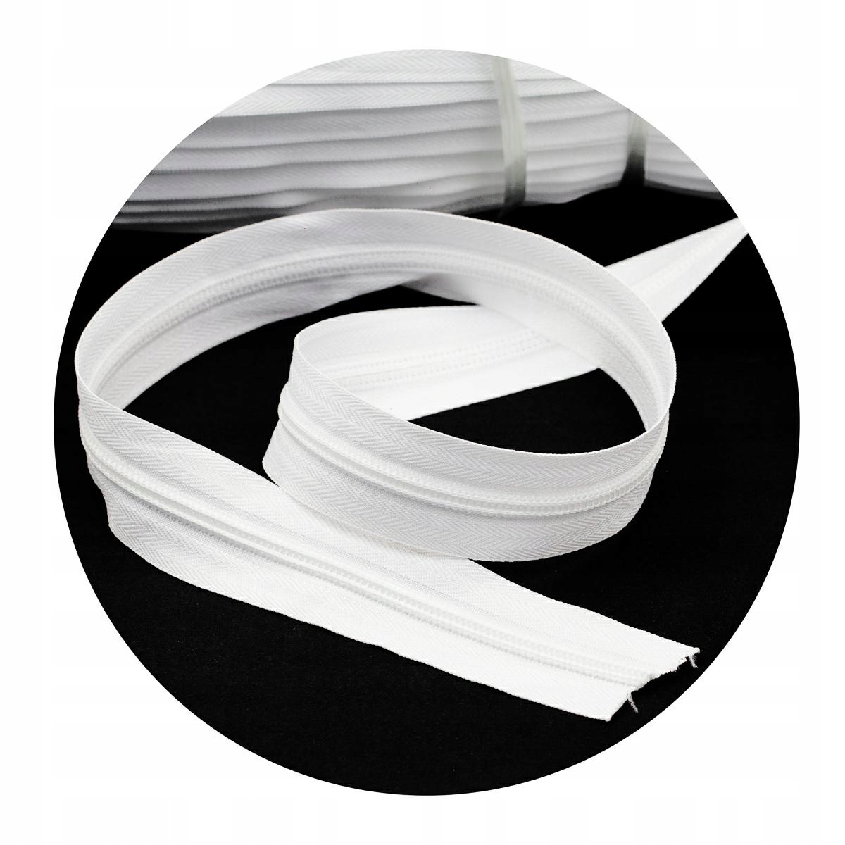 Páska zipová bílá 5mm/300mb