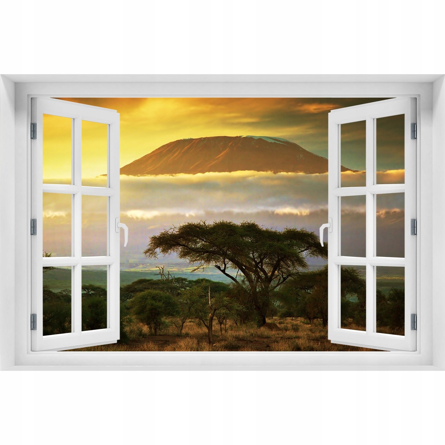

3D Okno Naklejka na ścianę Kilimandżaro Kenia