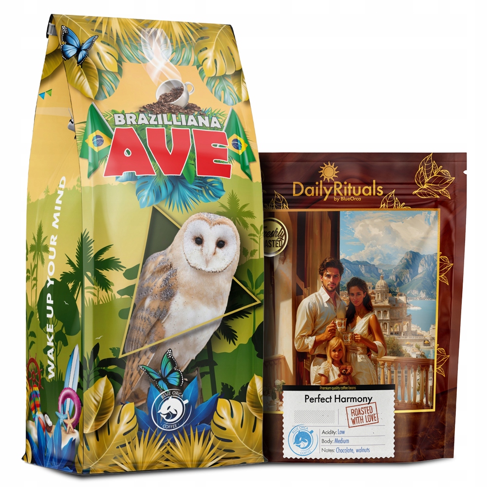Káva zrnková 1 kg Brazilliana Ave Perfect Harmony Čerstvě pražená +dárek