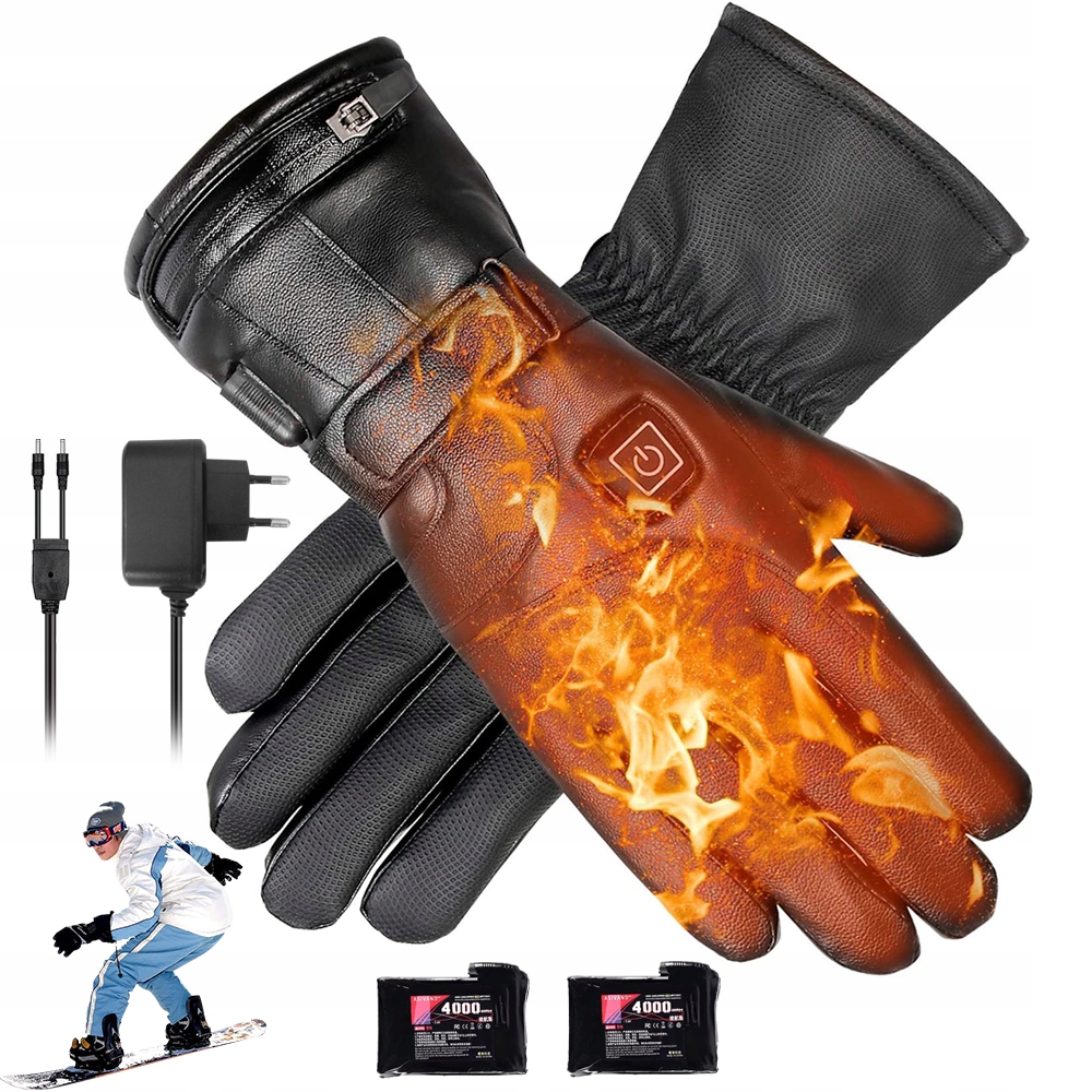 Vyhřívané Teplé, Voděodolné Zimní Rukavice Pro Jízdu Na Kole