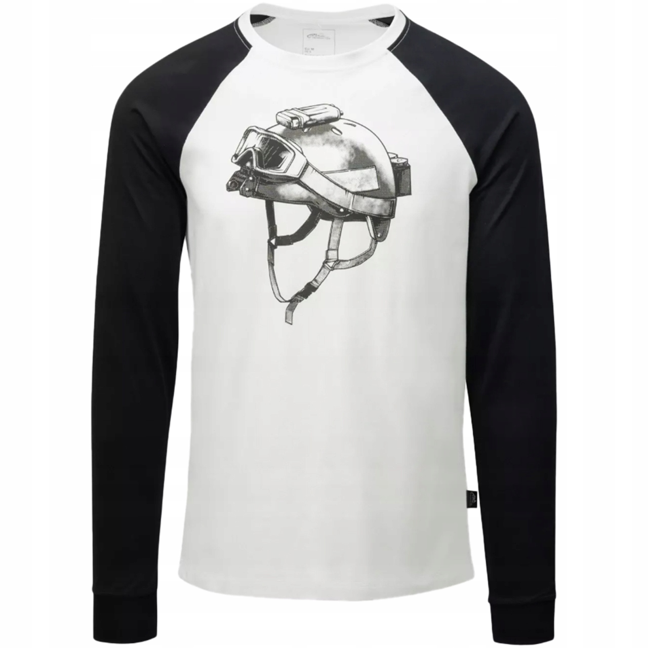 Tričko pánské Helikon longsleeve delta helmet 100% bavlna bílá S